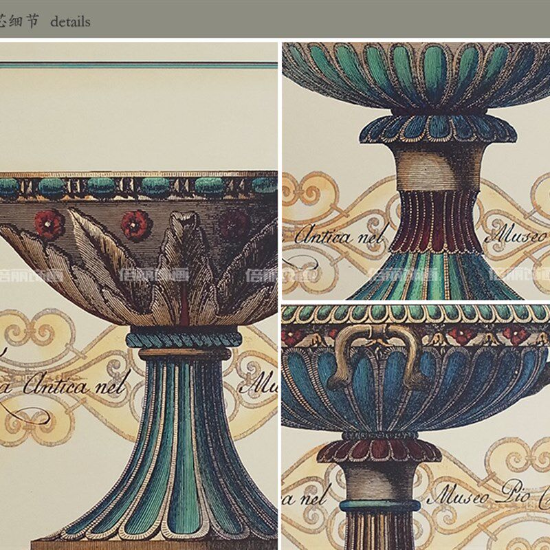 静物器皿鼎欧式美式客厅沙发背景玄关书房家俱店装饰画有框画挂画