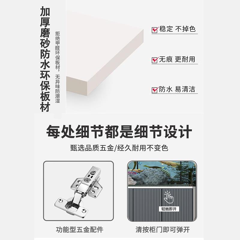 客厅小型鱼缸底柜 家用水族箱底滤柜 可订制承重隔断架