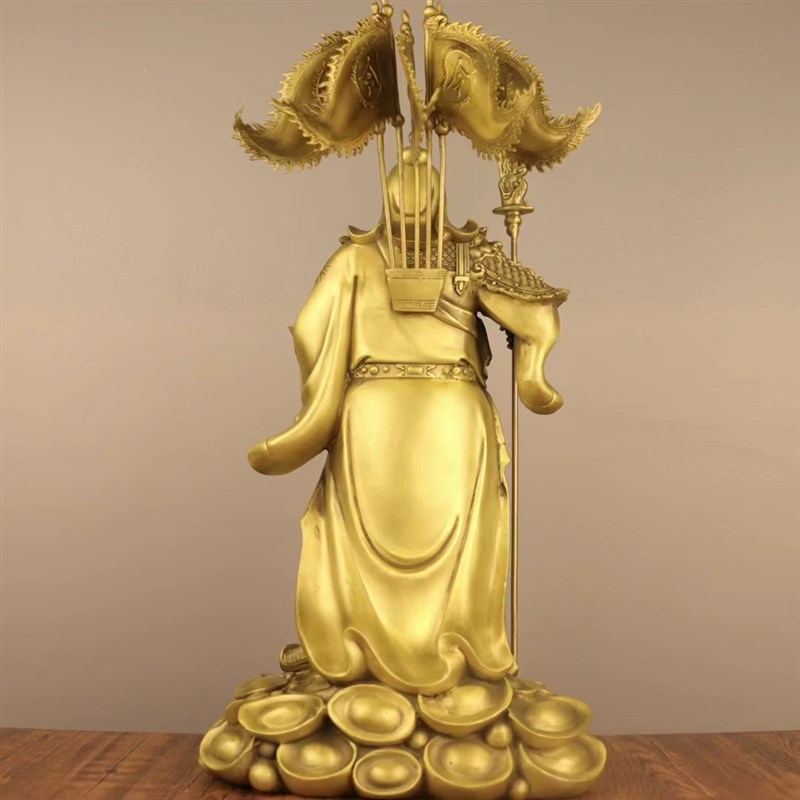 铜关公摆件客厅武财神供奉神像关羽供桌香案台关二爷商铺招财大号
