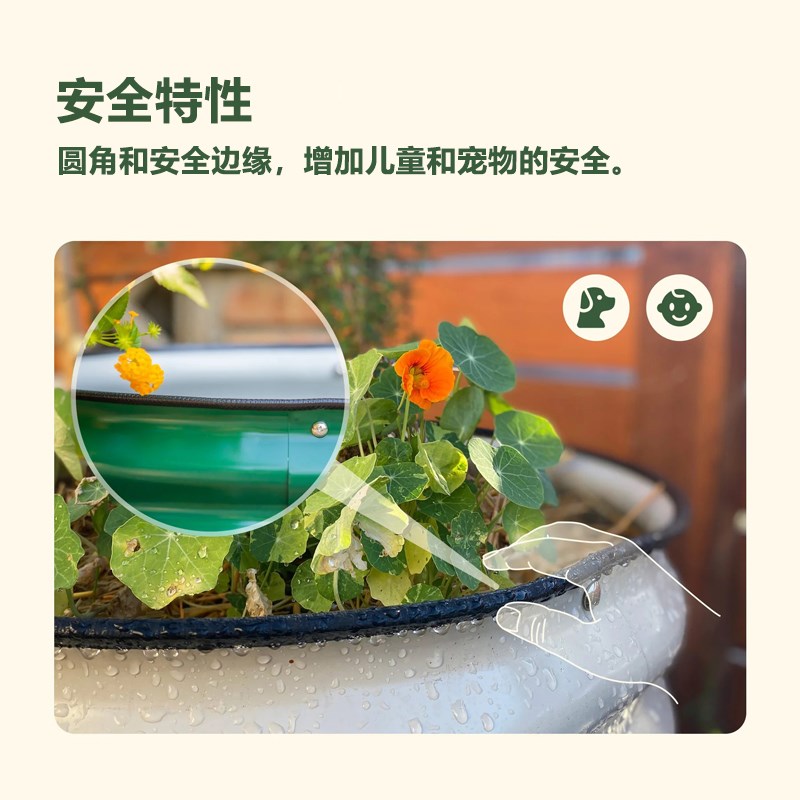 金属种植箱户外阳台花箱庭院楼顶种花蔬菜床移动菜框花箱花盆花槽