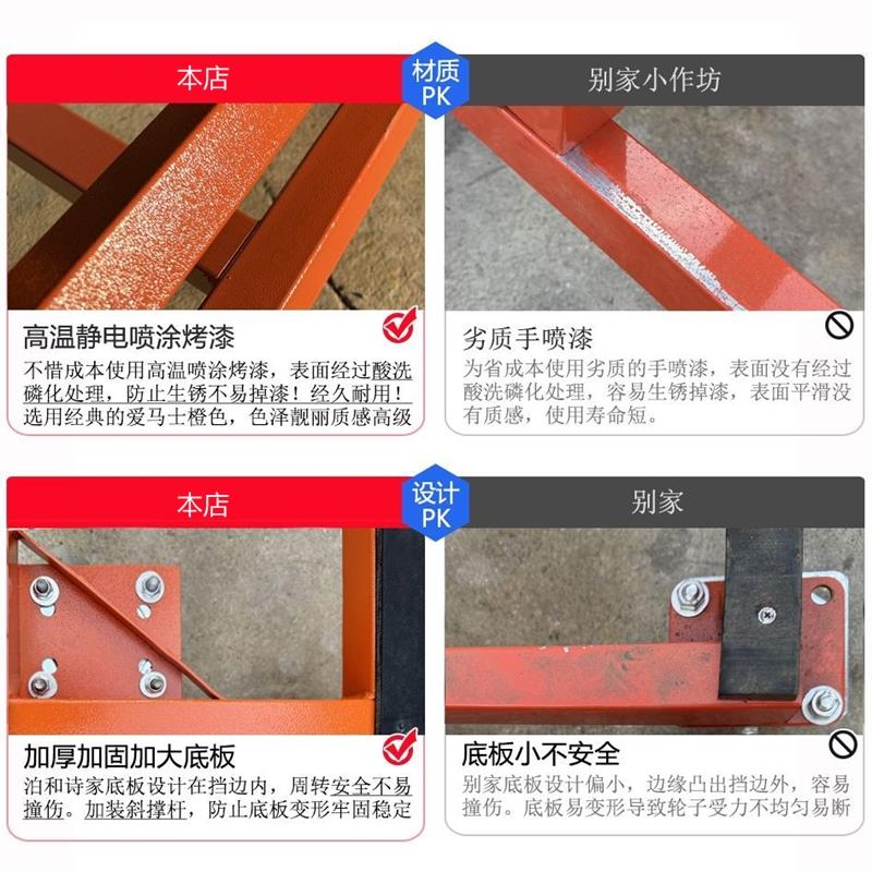 玻璃周转车折叠款运输推车门窗铝型材平板料石材工地搬运神器四轮