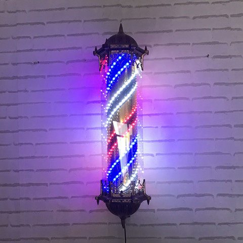 美发转灯LED理髲店挂墙壁式复古欧式圆形灯节能防水户外发走道灯