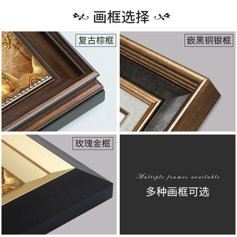 轻奢电表箱装饰画免打孔遮挡配电箱壁画可推拉电闸盒欧式客厅挂画