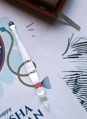 【七十二号笔家】彩墨试色高纯度玻璃笔 蘸水笔绘画钢笔Glass Pen