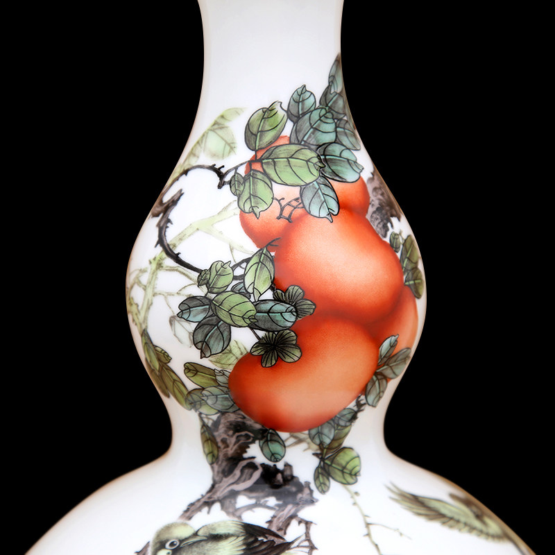 景德镇陶瓷器新中式花瓶葫芦摆件工艺品客厅办公室家居装饰品瓷瓶
