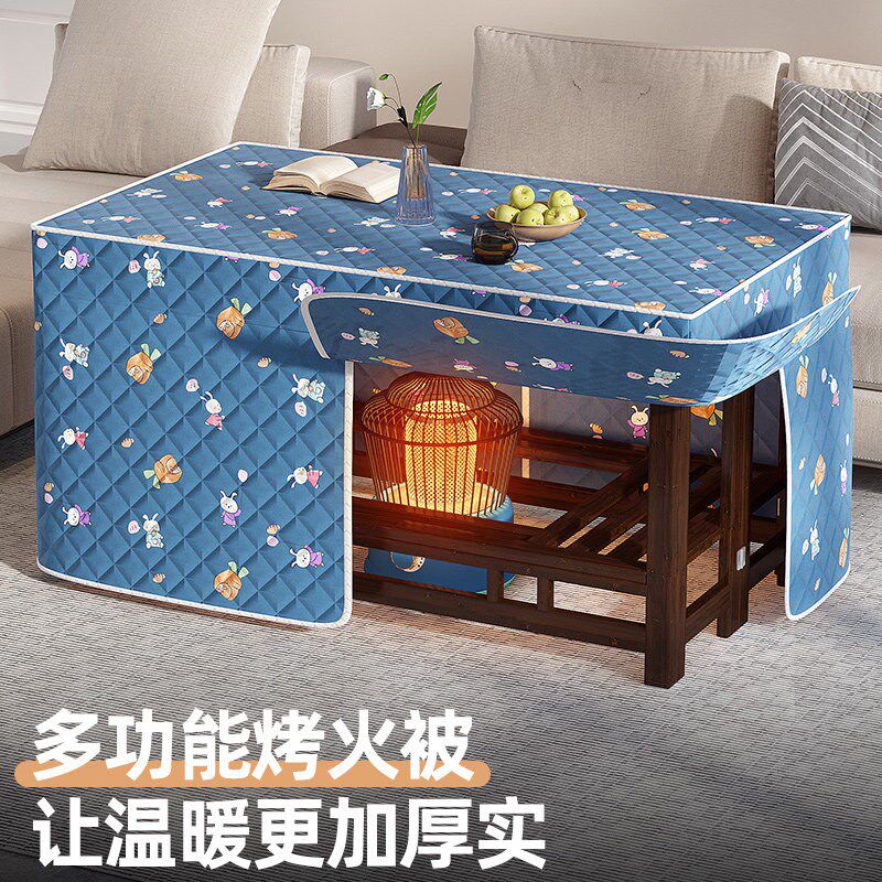 烤火桌子家用折叠桌冬季取暖桌长方形烤火架小户型吃饭餐桌茶几桌
