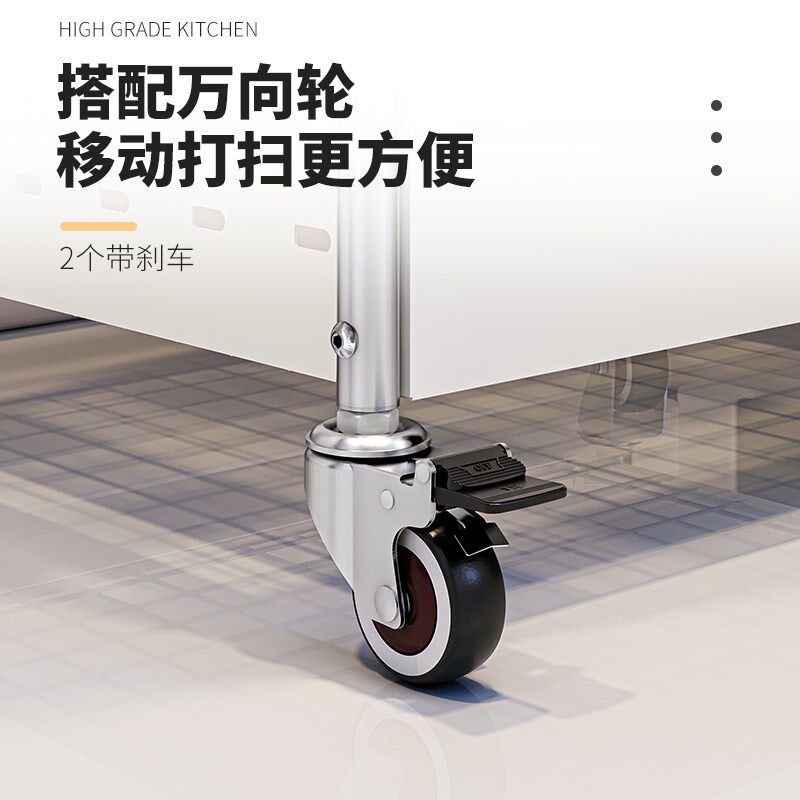 厨房不锈钢蔬菜置物架落地多层家用小推车放水果蔬菜收纳架菜篮子
