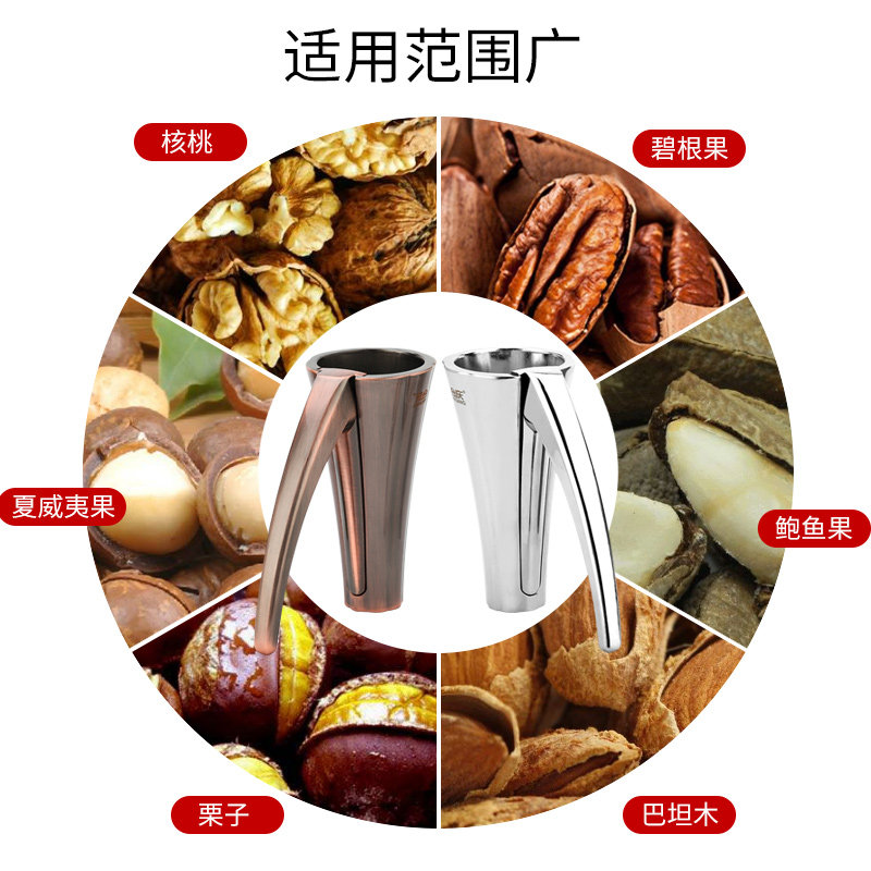 家用核桃夹子剥山核桃榛子工具多功能坚果防溅剥壳器钳子开壳神器