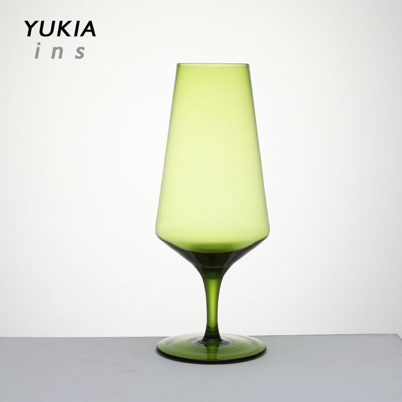 风吹绿绮 闲理旧曲中古高脚杯vintage酒杯杯 子日式水杯饮料杯