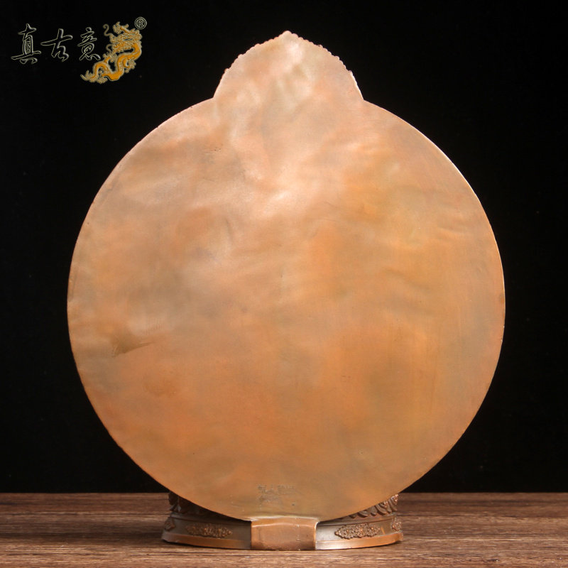 真古意 铜千手观音菩萨佛像摆件紫铜千手十一面居家寺庙工艺品