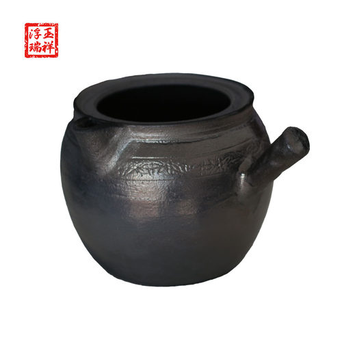 平定手工黑砂煮粥煎药炖肉煲汤有把黑砂锅砂煲