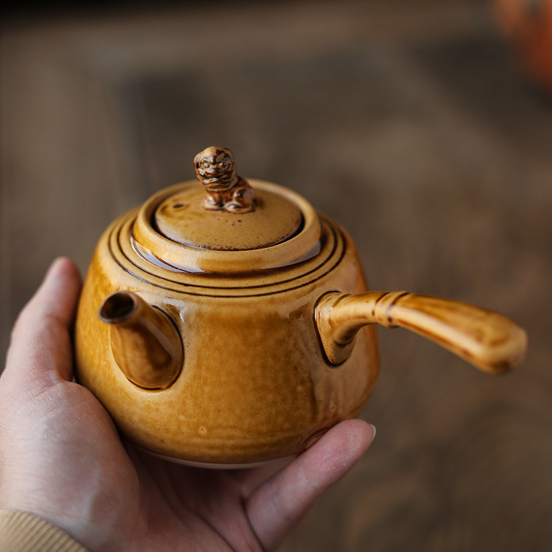 复刻老砂铫 酱釉老壶 潮汕工夫茶炭炉茶壶玉书畏老碳炉仿古 柴窑
