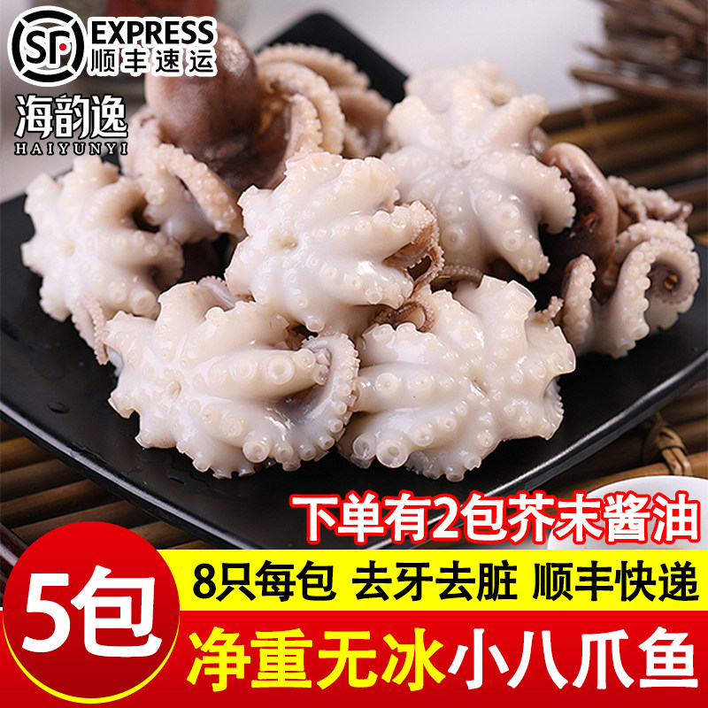 新鲜八爪鱼鲜活冷冻小章鱼大爆头迷你短腿八抓鱼去内脏捞汁小海鲜