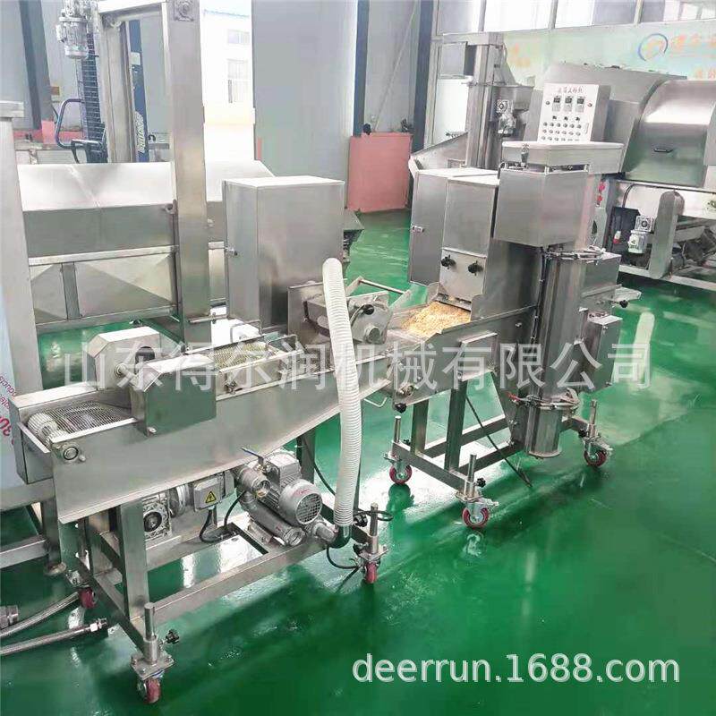 炸块裹粉 滚筒上粉机鸡 油炸鸡米机花上浆粉YLN设备 一机多用上型