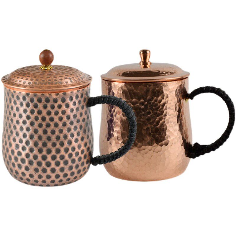 铜水杯 加厚纯铜茶杯 茶具 铜茶具 纯手工紫铜红铜 茶缸子