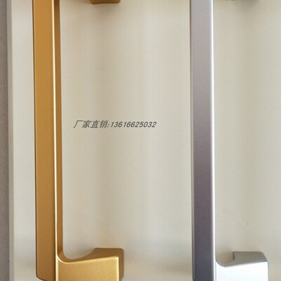 铝合金重型门拉手推拉门把手厨房阳台移门拉手大门把手木门黑色金