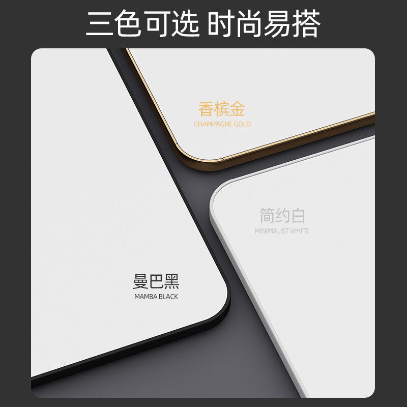 铝合金全身镜穿衣镜子贴墙自粘墙面免打孔壁挂式粘墙上玻璃试衣镜