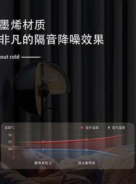 100全遮光窗帘卧室高级感2024新款隔热防晒客厅不透光灰色遮阳布