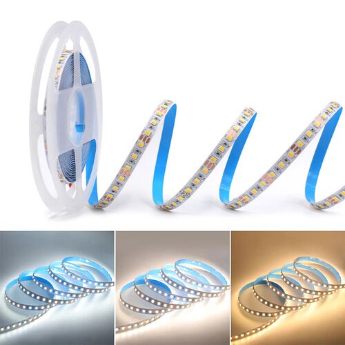 led灯带12v24v三色双色5mm超窄板二合一灯珠8mm白暖中性光线型灯
