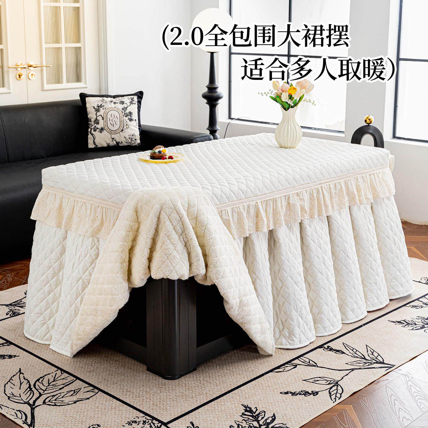 奶用油风烤桌罩长方火形高HZL级感家加厚取暖桌套罩冬季烤火被炉