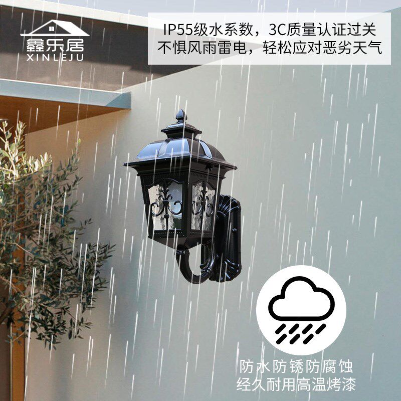 壁灯户外围墙壁灯防水欧式露台灯别墅庭院大门墙灯外墙壁灯室外灯
