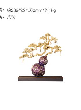 朱炳仁铜礼福禄摆生财葫芦摇钱树造型装饰件开福禄生财乔迁业玄关