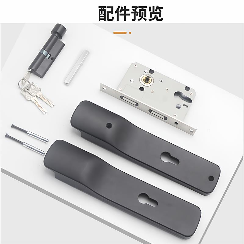 卧室木门防撞无把手隐形门锁磁吸静音按压家用通用型简约机械锁具