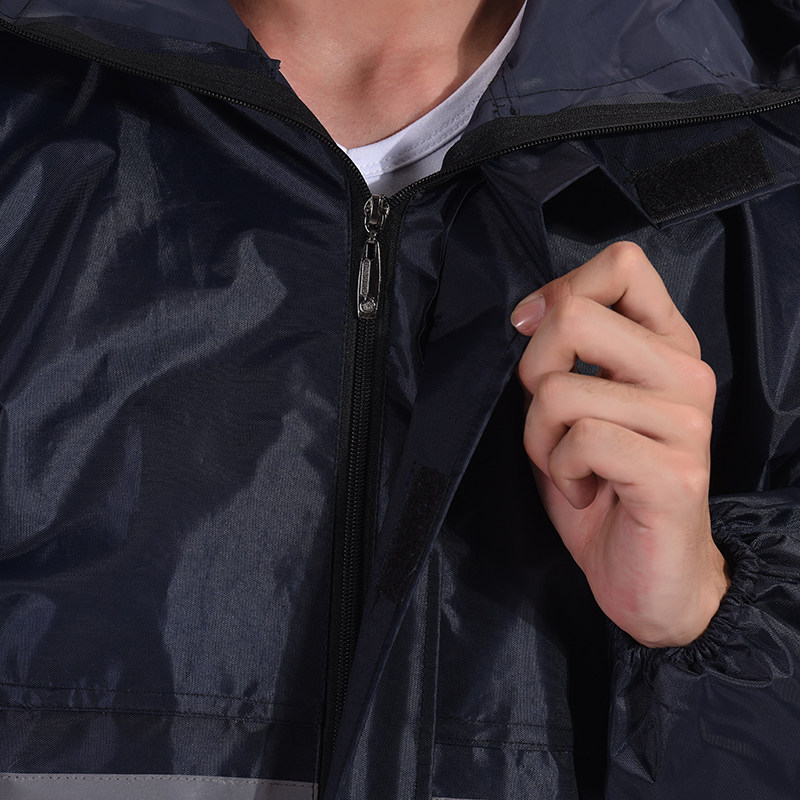 防油防污海员船员连体工作服男劳保服连帽套装机修全身防护雨布料