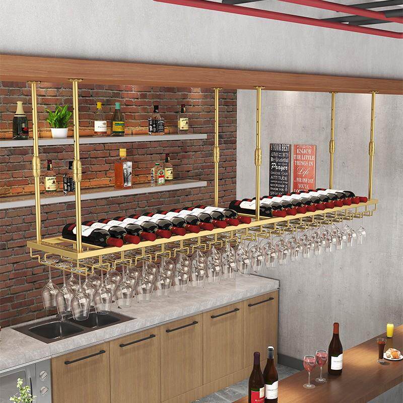 酒杯吧台酒架置用物架红饰酒架展示架新单层酒悬挂红酒架倒挂家吊