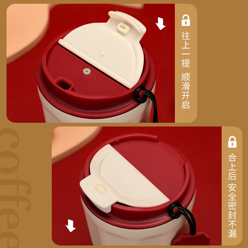 匡迪316保温杯男女不锈钢咖啡杯网红水杯学生简约户外便携随行杯