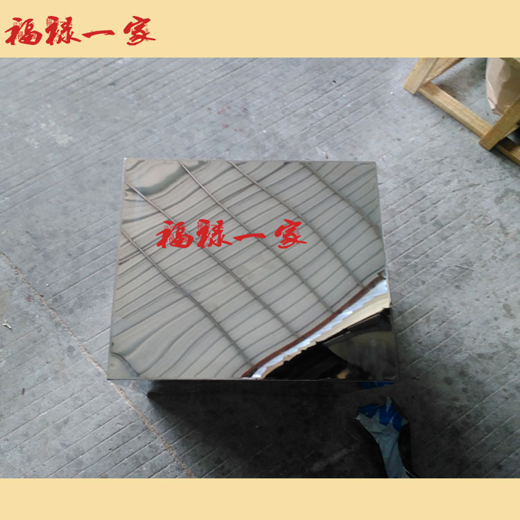 镜面不锈钢展示台 服装店橱窗方形展台 轻奢软装家居陈列立柱摆件