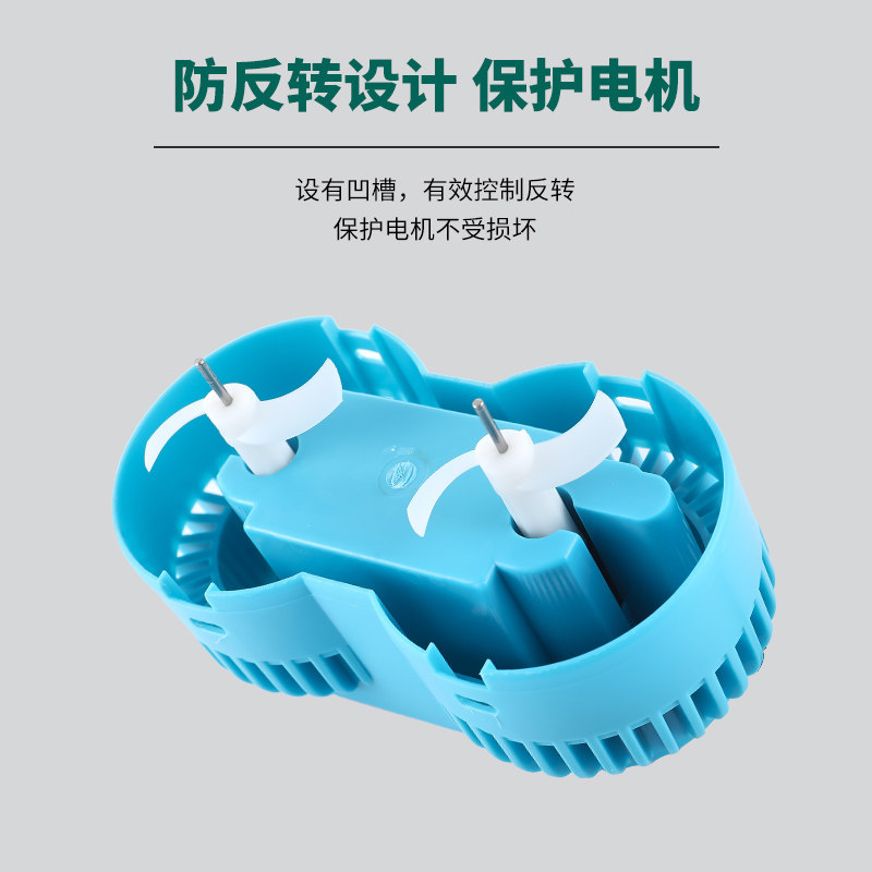 创宁造浪泵鱼缸冲浪泵双头打浪泵超静音强力迷你水族箱造流泵潜水