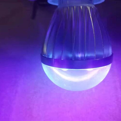 12v紫光灯泡220伏led紫色验钞密室逃脱24V普通螺纹口LED灯泡