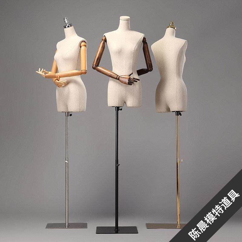 服装模特道具韩版女模半身包复布古架全身BM-6人台假人体橱窗展示