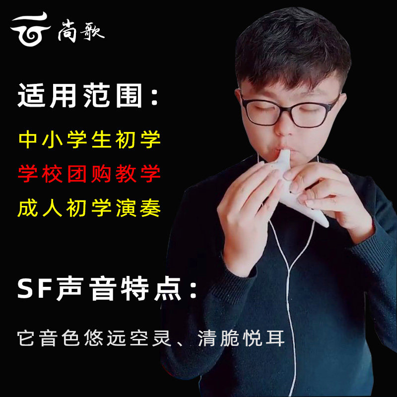 12孔SF陶笛十二孔高音F调sf学生初学入门成人专业演奏小指孔清脆