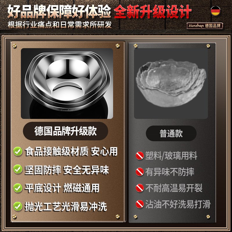 304L不锈钢沙拉碗家用蔬菜水果盘子大号高颜值冷面料理盆小色拉碗