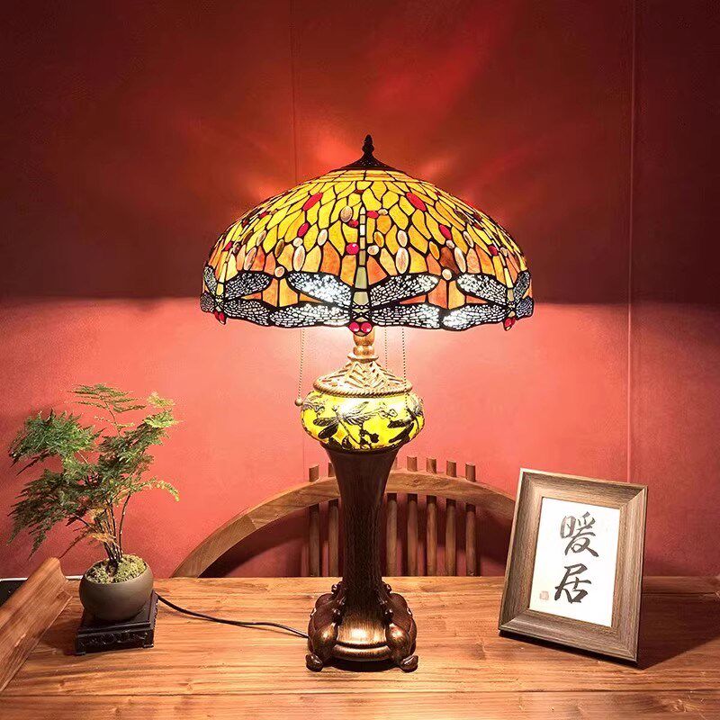 【蜻蜓】美式怀旧复古纯手工艺术装饰乡村田园欧式客厅台灯落地灯