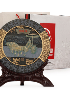 西安特色文化纪念品兵马俑旅游定制礼品炭雕摆件外宾朋友中式礼物