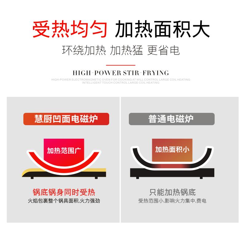 慧厨家用电磁灶凹面平面商用大功率多功能爆炒3500瓦电磁炉新品