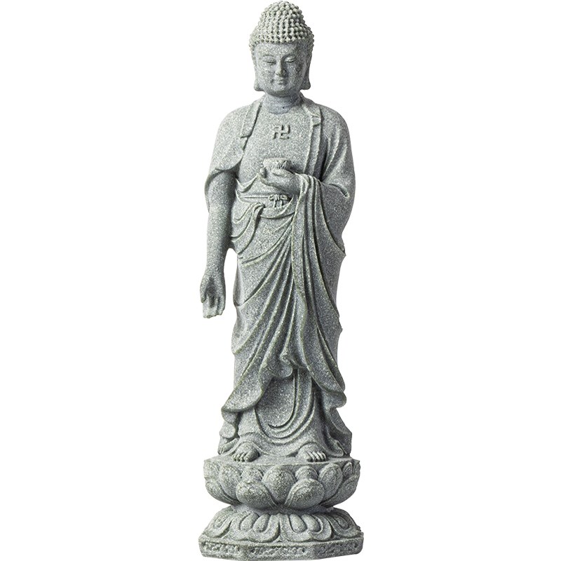 新中式阿弥陀佛保平安佛像摆件大势至菩萨观音鱼缸造景桌面装饰品