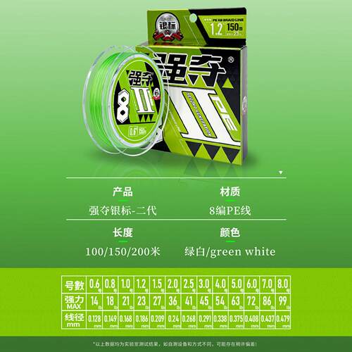 强夺新款银标PE线二代路耐亚主线超拉力原丝YVX8编远投强顺度滑强