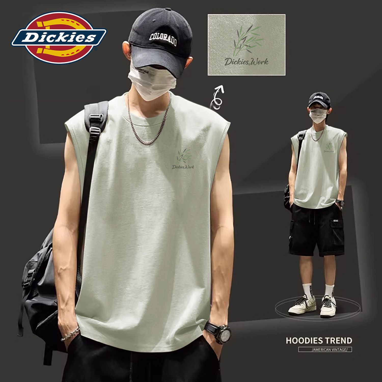Dickies纯棉运动背心男款