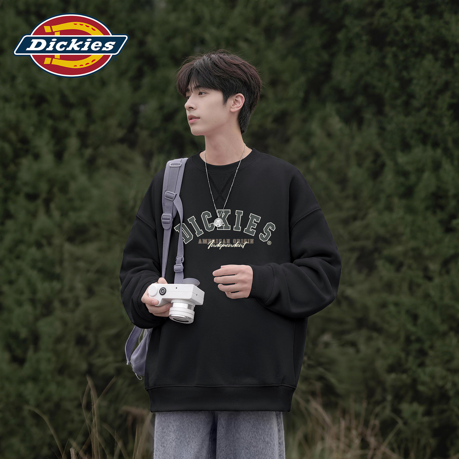 Dickies潮牌男款圆领慵懒感卫衣2026秋季新款美式复古街头上衣男