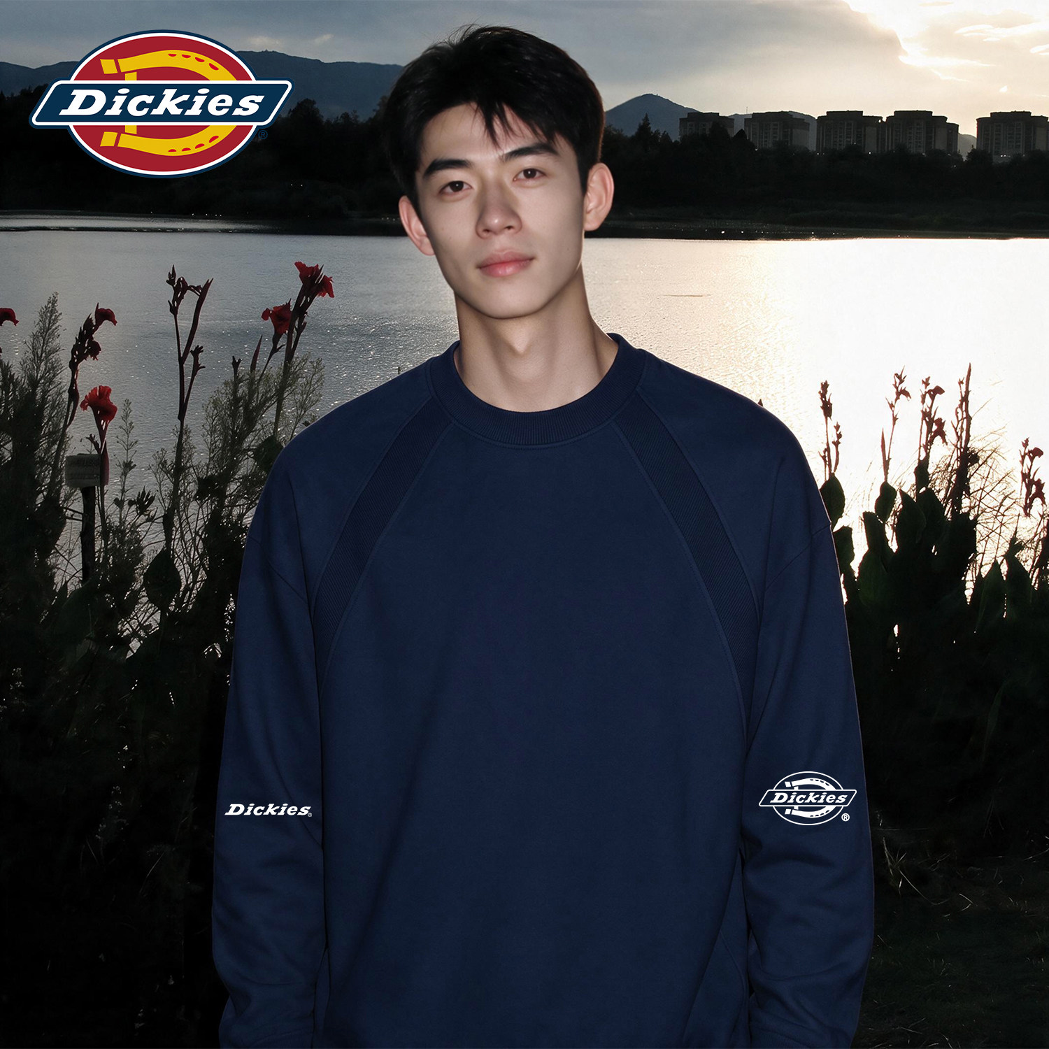 Dickies旗舰店插肩长袖T恤男款