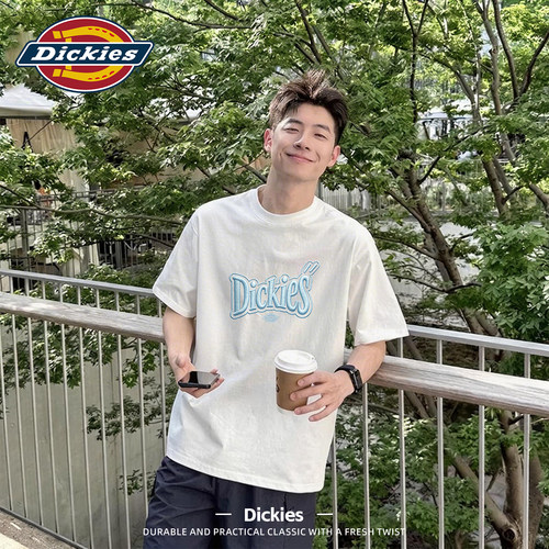 Dickies白色纯棉抗菌短袖T恤