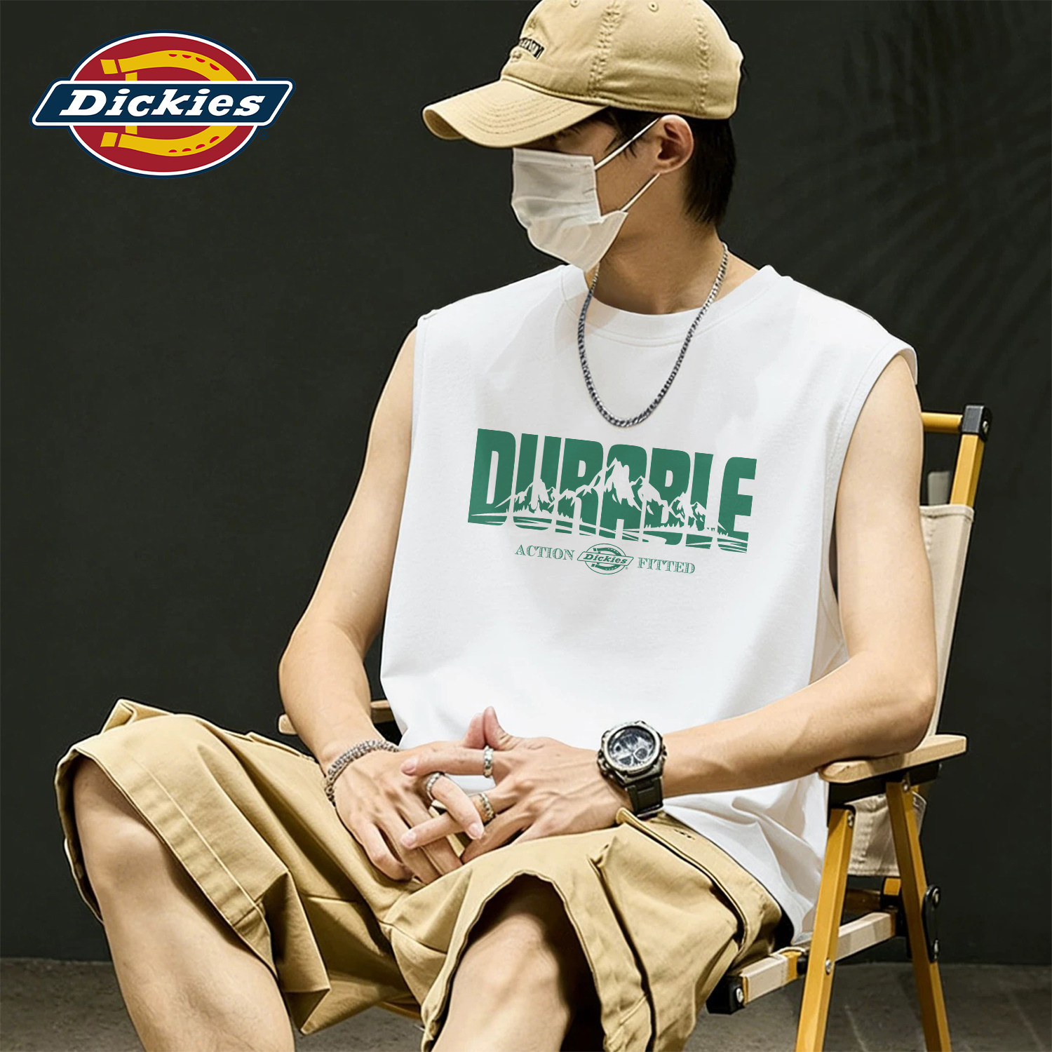 Dickies纯棉无袖背心男士