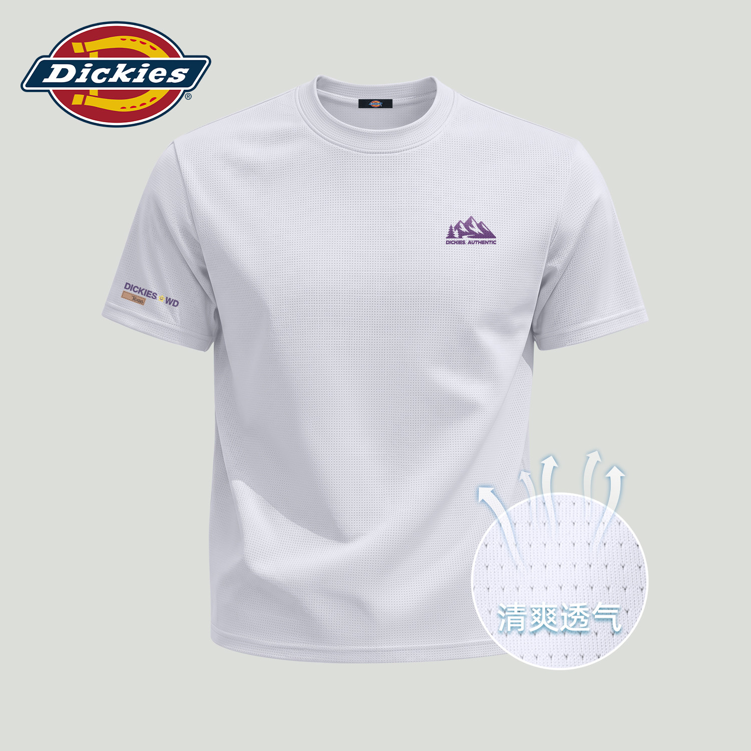 Dickies冰丝网眼短袖T恤男士