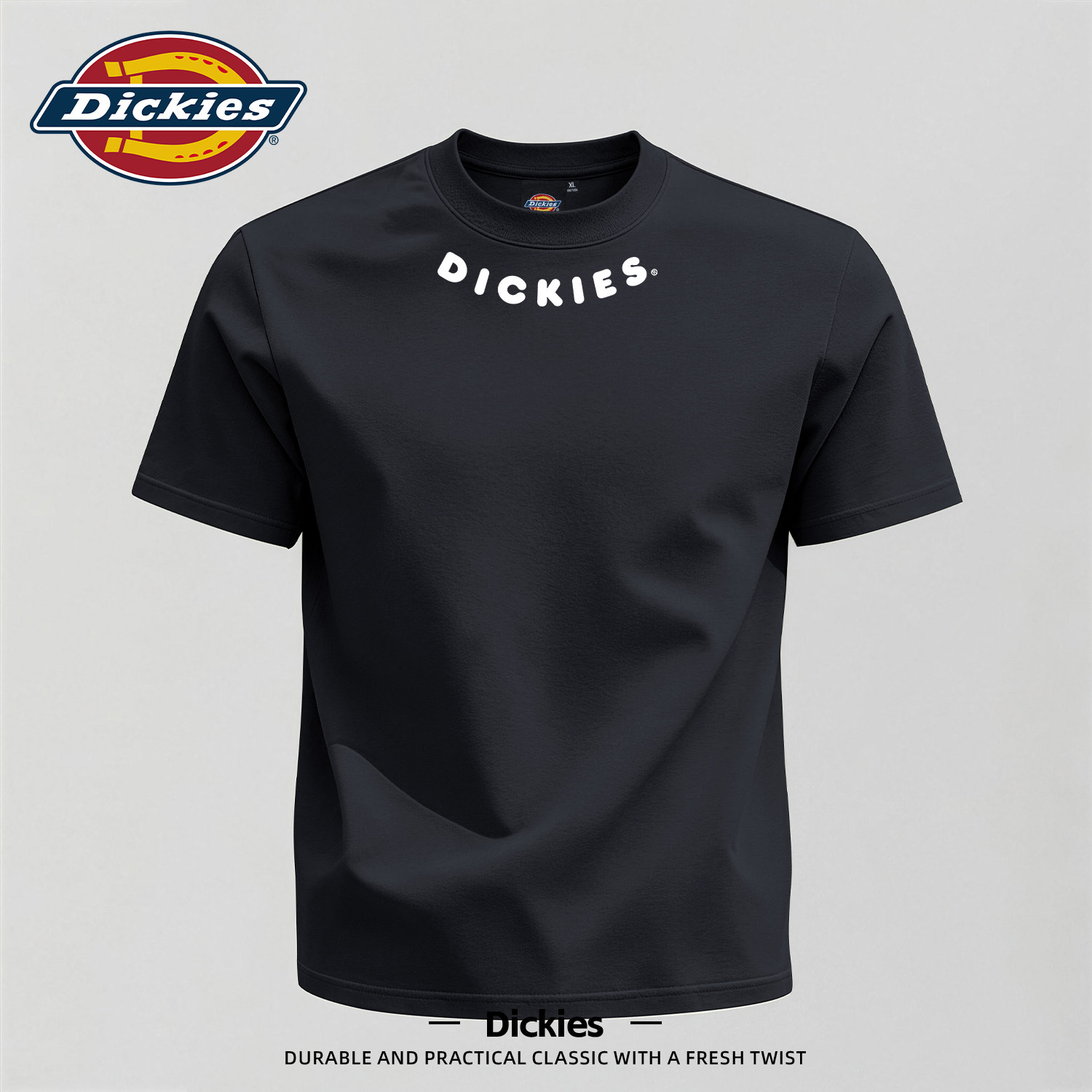 Dickies黑色短袖T恤男2026夏季