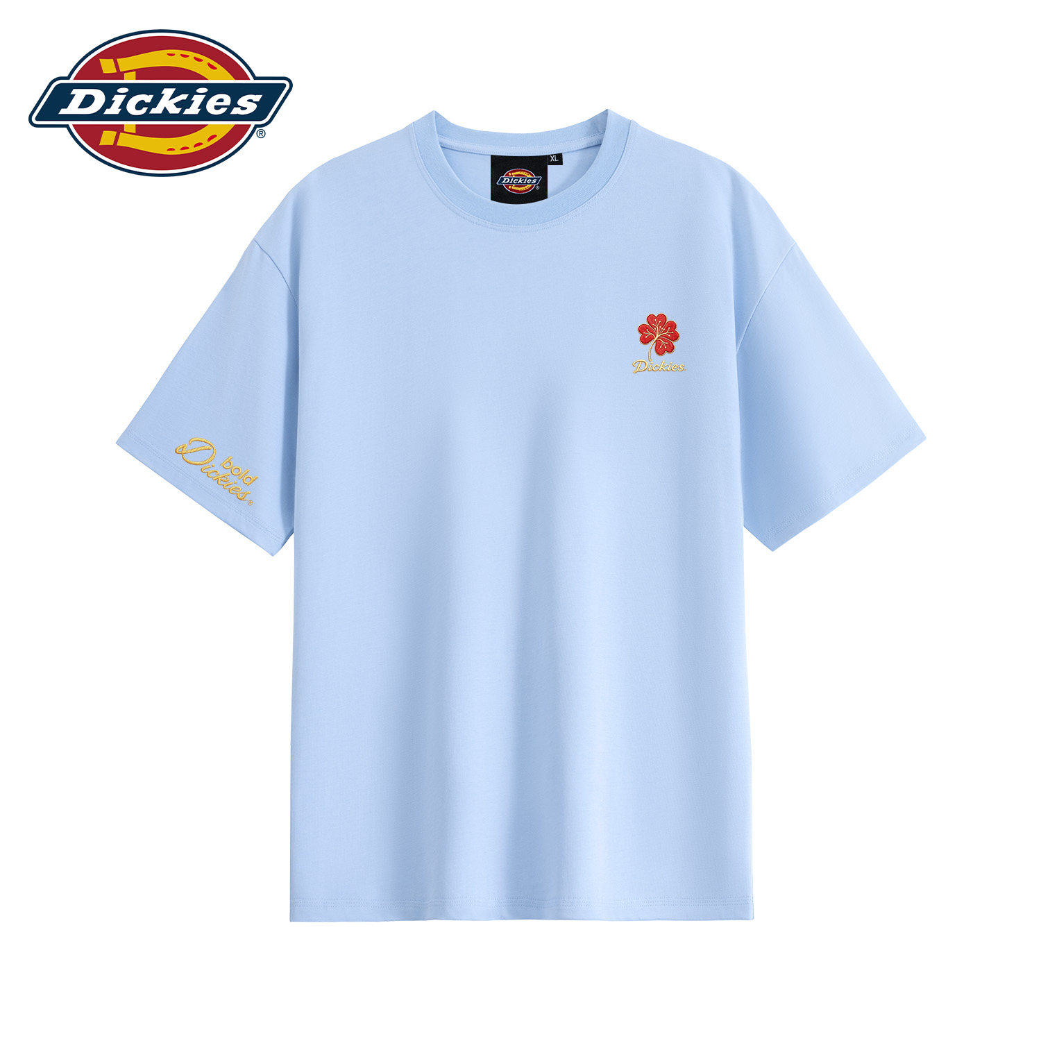 Dickies冰川蓝纯棉短袖T恤男生