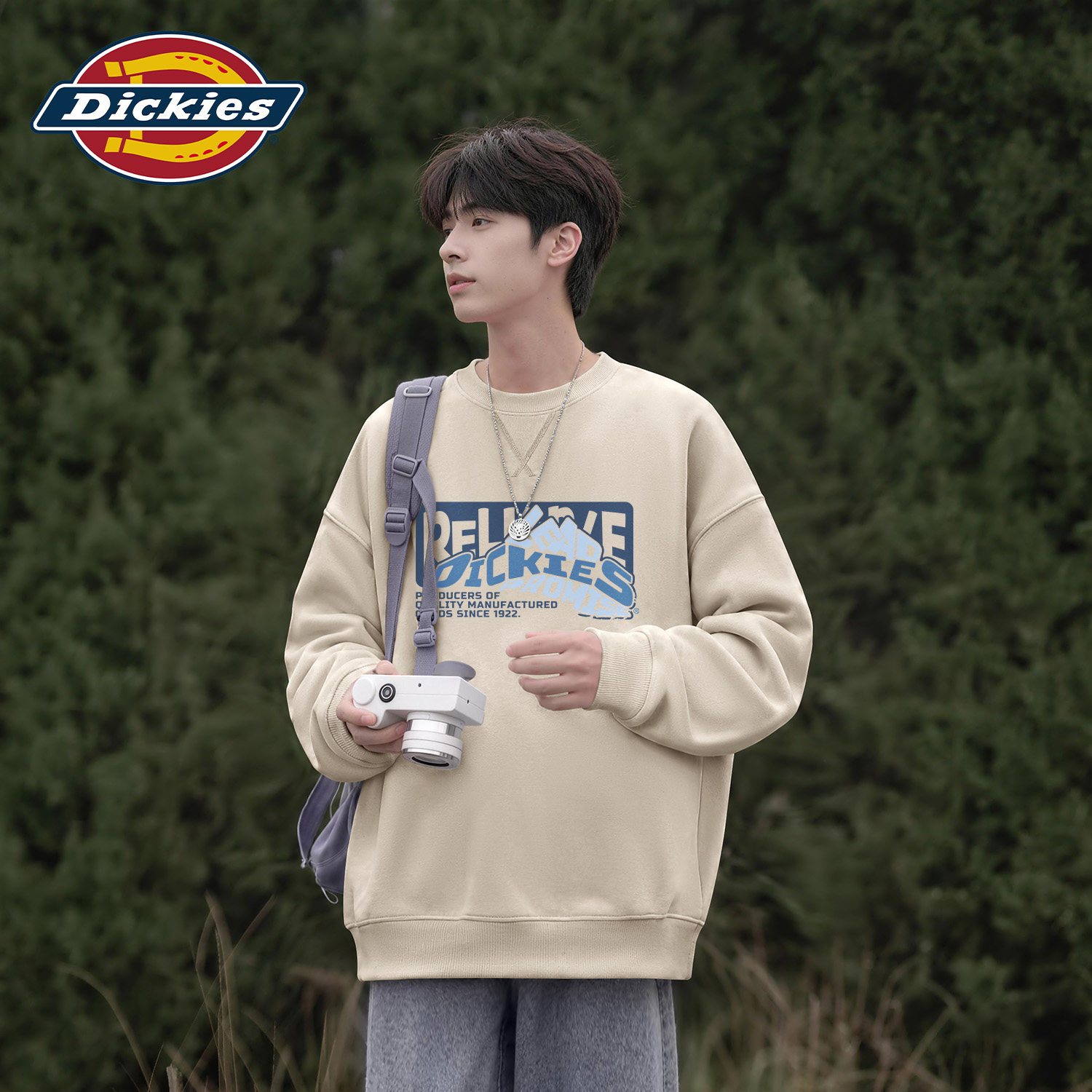 Dickies圆领卫衣男2026秋季新款